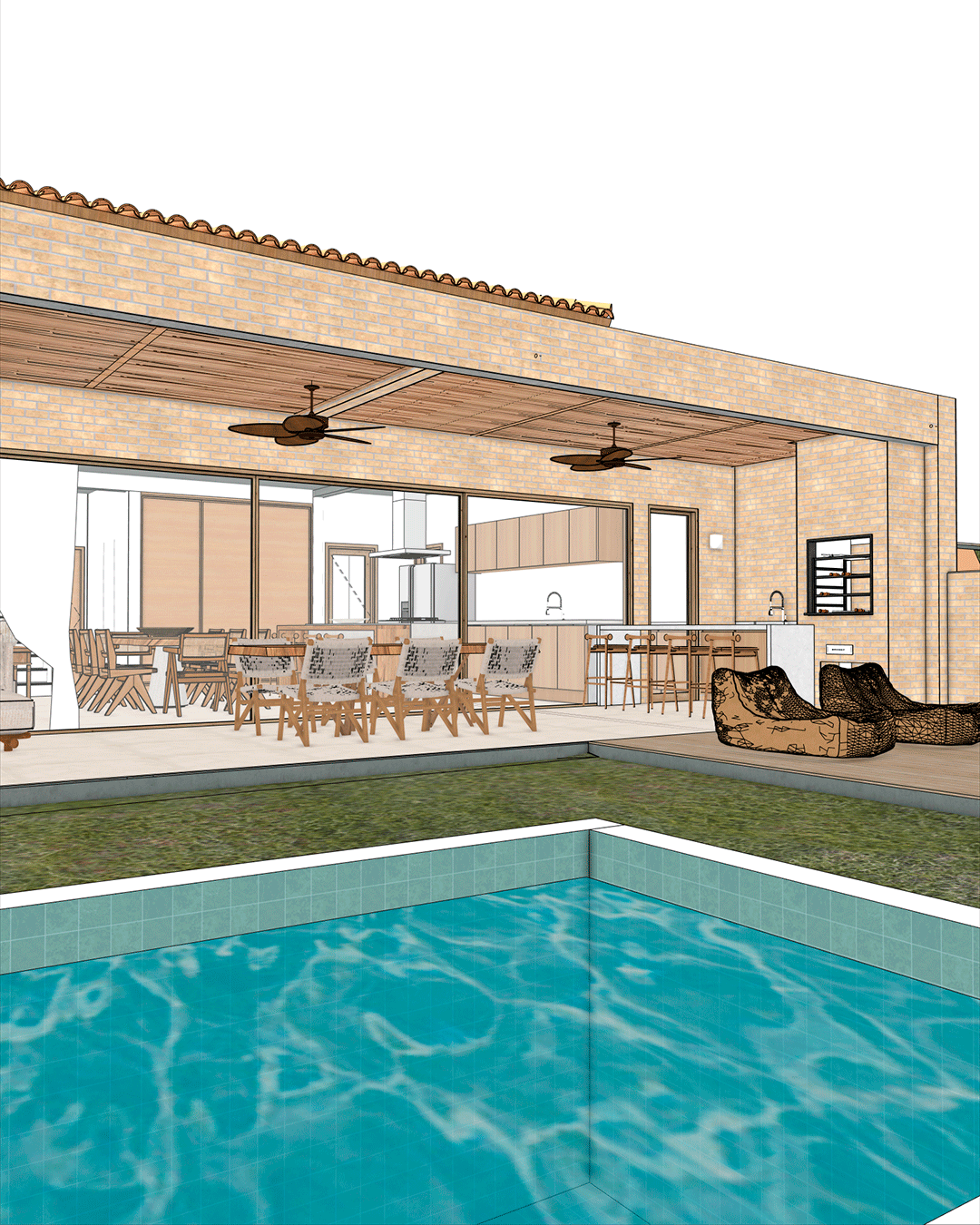 Antes: modelo no SketchUp
